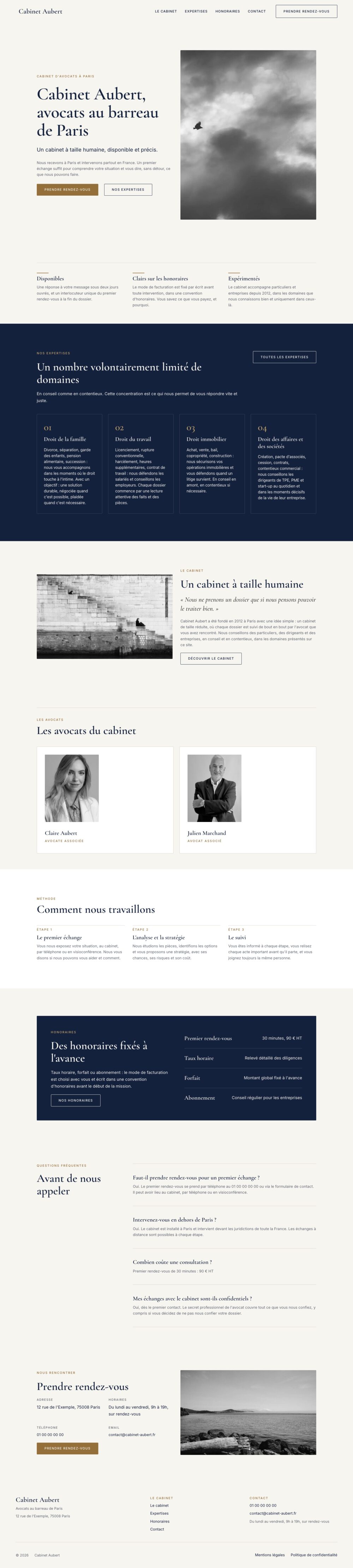 Page d’accueil du modèle Geneve