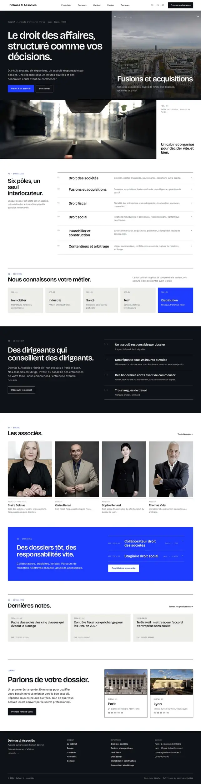 Page d’accueil du modèle Londres