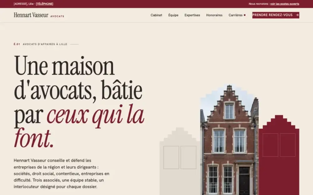 Aperçu du modèle de site Bruxelles