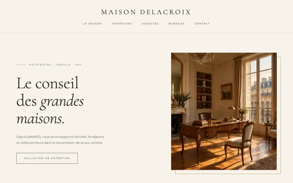 Aperçu du modèle de site Élégant