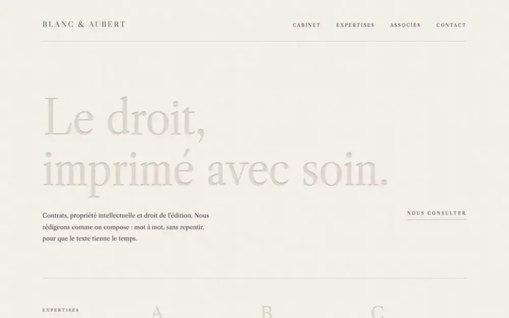 Aperçu du modèle de site Letterpress