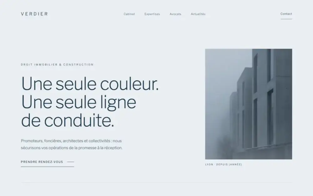 Aperçu du modèle de site Monochrome