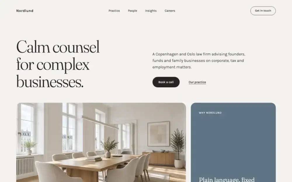 Aperçu du modèle de site Scandinave