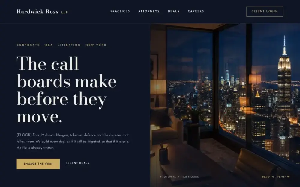 Aperçu du modèle de site Suits
