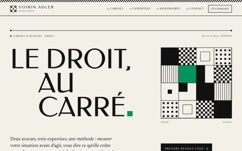 Aperçu du modèle de site Vienne